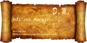 Dézsi Margit névjegykártya